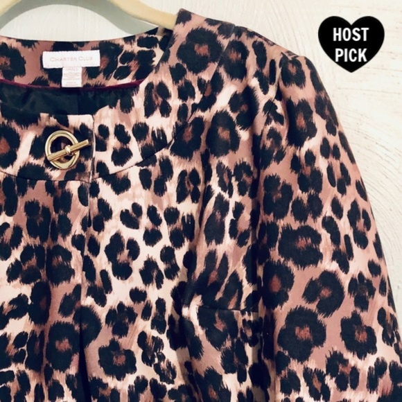 Charter Club Jackets & Blazers - NWT Charter Club Cheetah-Print Jacket